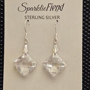 Sterling silver and Swarovski crystal dangle earrings